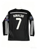 Real Madrid 2014-15 Away "Black Dragon" Long Sleeve Jersey #7 Ronaldo