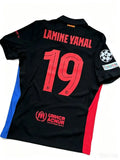 Lamine Yamal 19 Barcelona 24/25 Away Black Football Shirt (UCL Version)