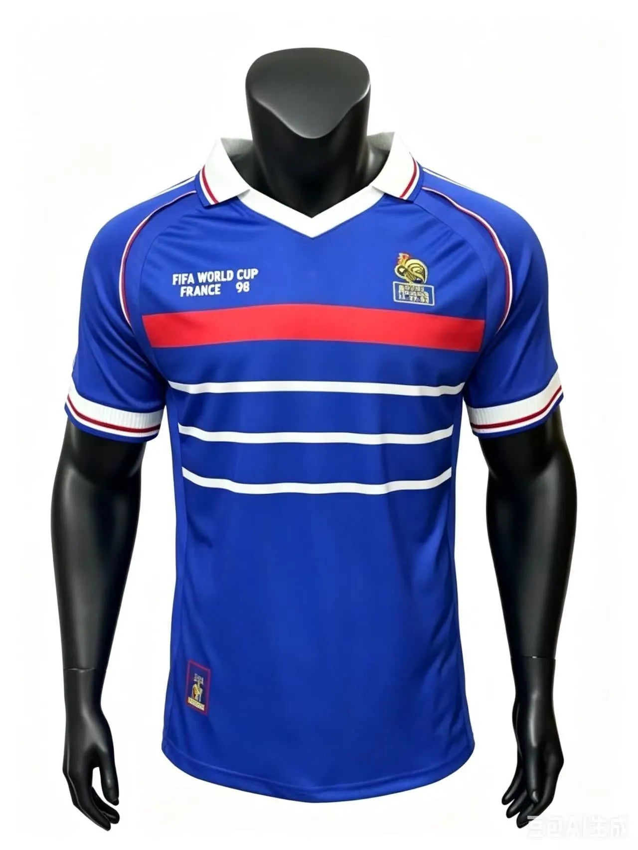 France National Team 1998 FIFA World Cup Home Retro Soccer Jersey