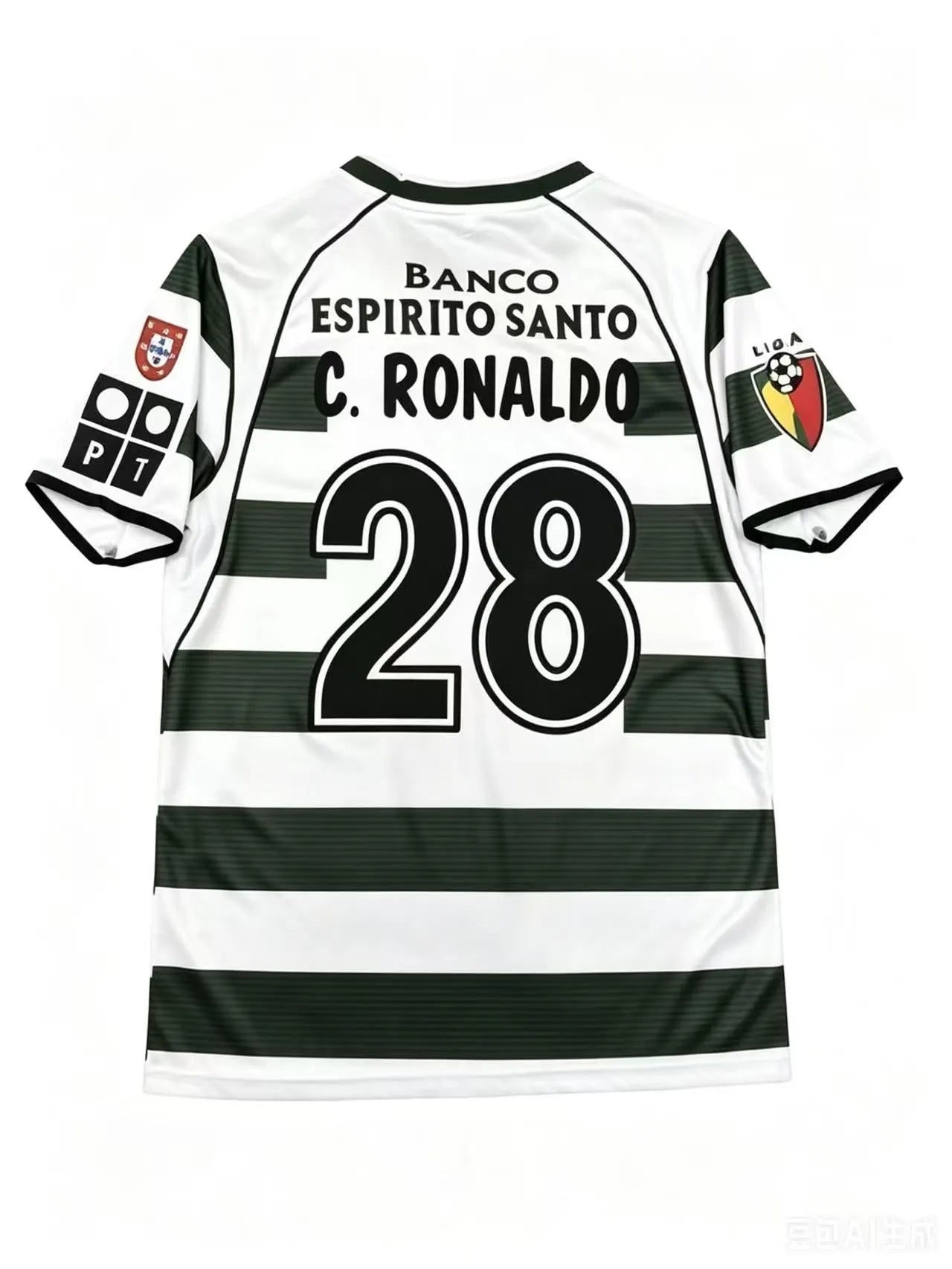 Sporting CP 2002-03 Home Jersey #28 C.Ronaldo Retro Football Shirt