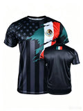 USA Mexico Flag Fusion Themed Sports Jersey
