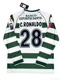 Sporting CP 2001-03 Home Retro Jersey #28 C. Ronaldo
